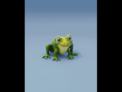 Cartoon Frog with Facial Expressions and 12 Animations 3D Model 3d 3d model animated frog 3d model animation cartoon frog 3d model facial expressions frog frog 3d model graphic design green frog 3d model low poly motion graphics pbr rigged frog 3d model stylized frog 3d model