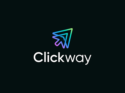 ClickWay, Task Manager, Fintech Logo arrow logo brand identity branding click logo conseptual logo fintech logo logo logo designer logos meaningful logo task task manager