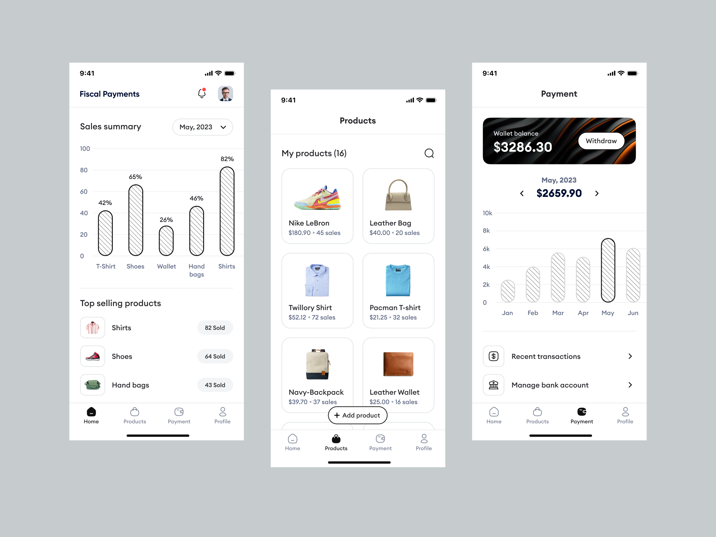 E-commerce Sales Tracking Mobile App app application budget figma finance graph management minimal mobile app payment product report reports sales sell stats ui user experience user interface ux