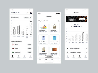 E-commerce Sales Tracking Mobile App app application budget figma finance graph management minimal mobile app payment product report reports sales sell stats ui user experience user interface ux