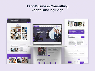 React landing page for Consulting business consulting landing page react landing apge reactjs ui design ux design