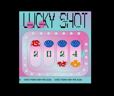 NEW YEAR LUCKY SHOT 2024 animation design graphic design illustration ui