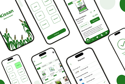 Kissan "Kheti ka saathi" app UI designs design typography ui ux