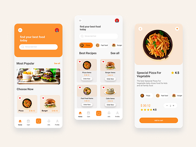 Food Delivery App Design app design branding delivery app food app food app design food delivery app graphic design mobile app online food reasturant app ui ui design