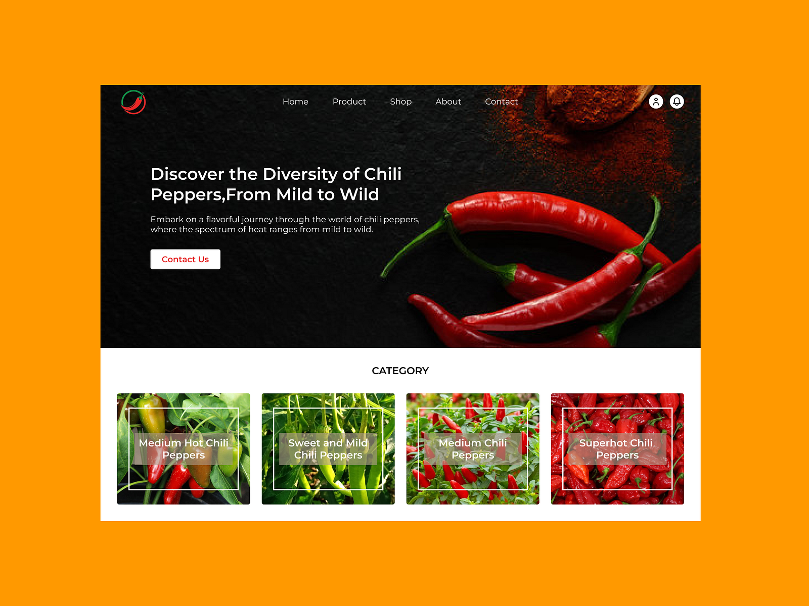 Chili Peppers Website UI Design by Rumi Aktar on Dribbble