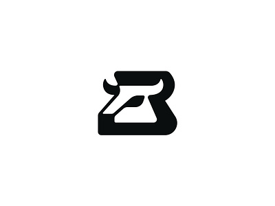 B and bull animal b brand branding bull design elegant graphic design illustration letter logo logo designer logotype mark minimalism minimalistic modern negative space sign wild