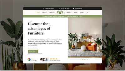 Modern Furniture UI Kit Landing Page Hero Section Exploration furniture house website