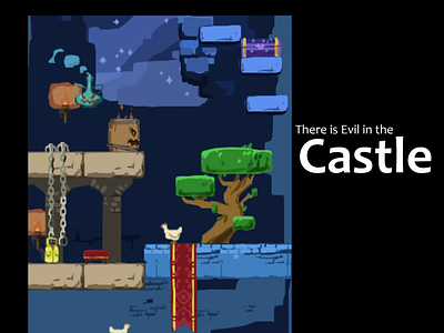 There is Evil in the Castle game! 2d animation castle cat evil game indie indiegame mage magic magician platformer