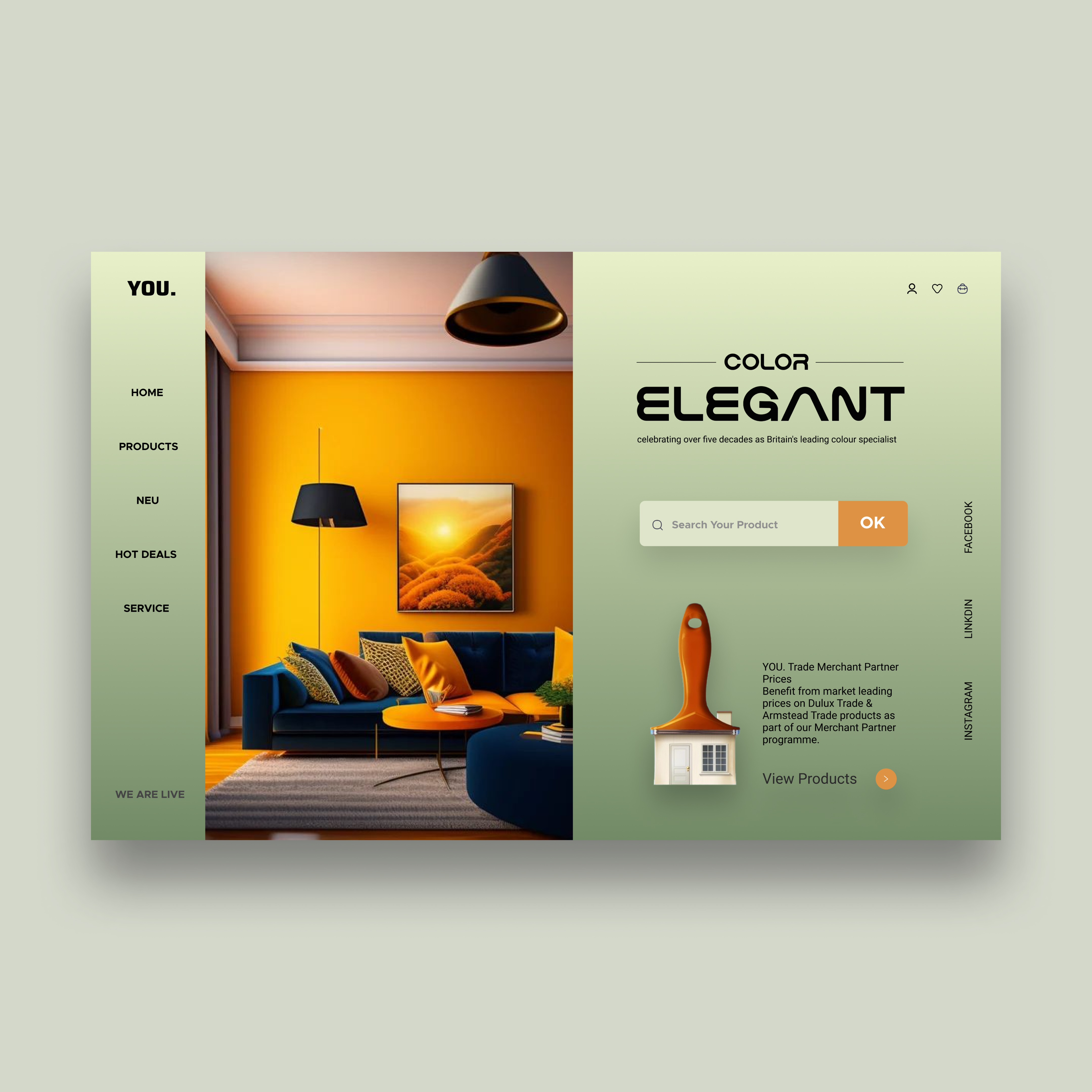 YOU. Online Shop Landing Page agency design graphic design landing page new work online shop trend ui web web design website