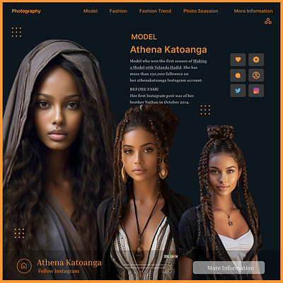 Model Athena Katoanga 3d animation app branding design fashion graphic design illustration logo model modeldesigner motion graphics photography typography ui uiconcept uidesign uiux ux vector