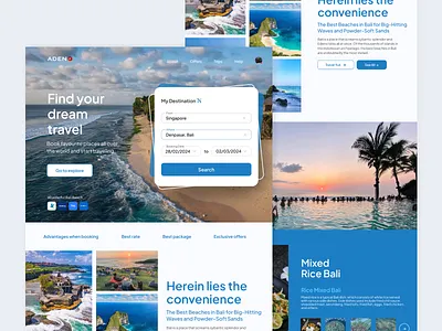Aden Trip - Web Tour & Travel bali travel design travel travel app trip app ui ui travel ui ux travel web web travel website travel