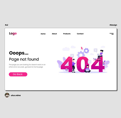 404 Error Page design❤️