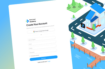 Login Page and Create Account - Online Courses Dashboard illustration login page online courses sign in signup ui ui design uiux ux