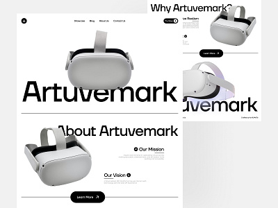 VR Headset Landing Page branding design ui vr web