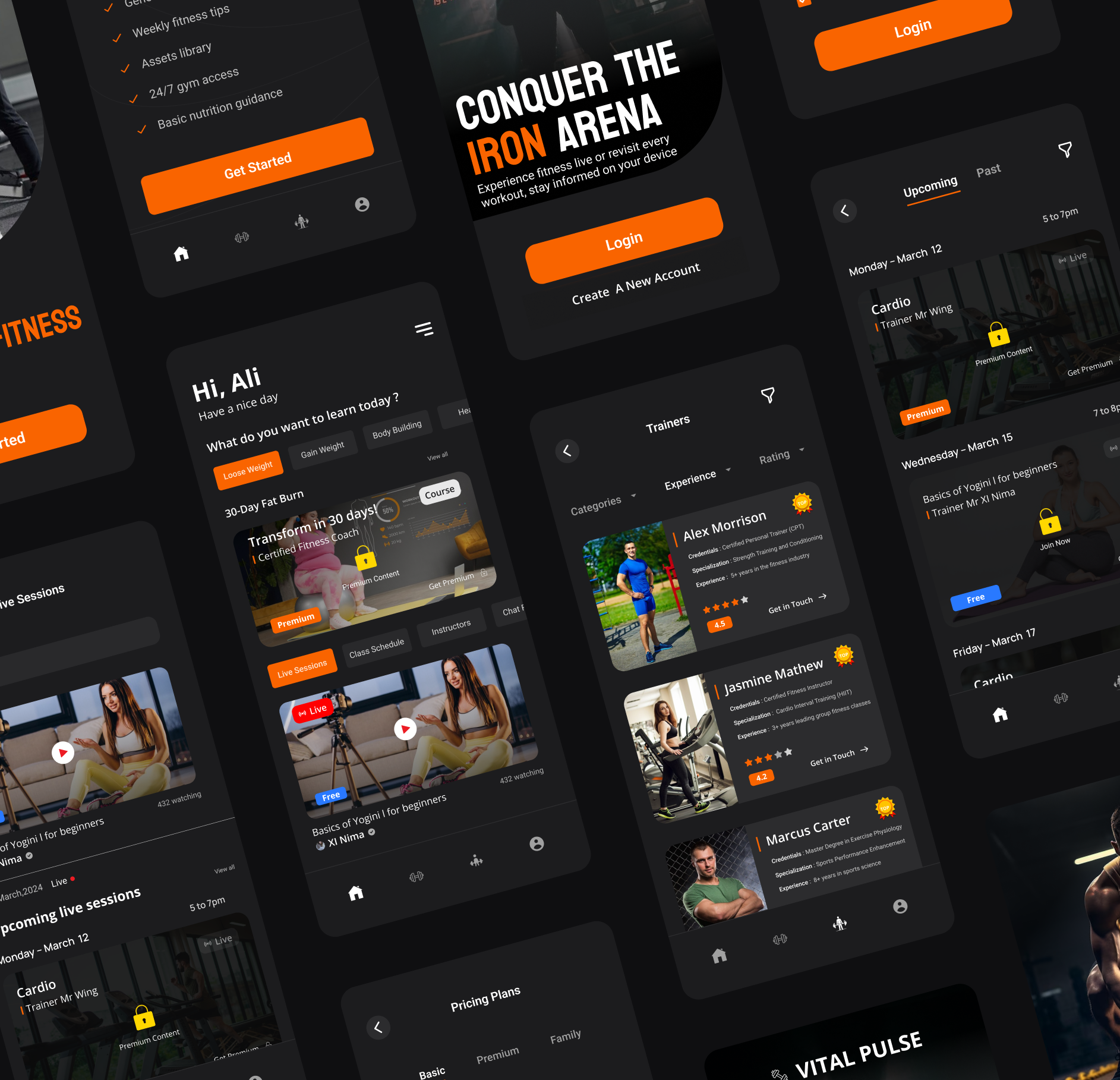 Gym App Prototype android fitnessinnovation gym gymapp interaction interactive interactiveprototype mobile interface mobile ui mobile wheel onlinecrash prototype start up ux roulette web interface