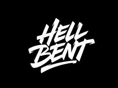 Hell Bent branding calligraphy font lettering logo logotype typography vector