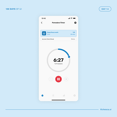 DailyUI: Day 14 - Countdown Timer graphic design mobile app design ui design user interface design