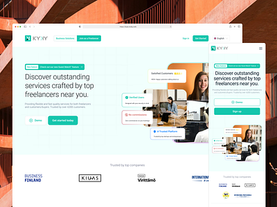 Website Redesign for a Finnish Freelance job portal - KYKY design design process freelance job portal saas ui ux website