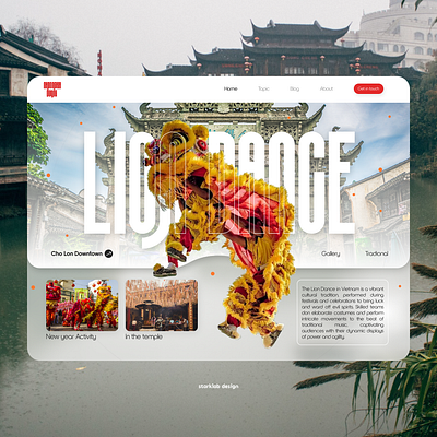 Lion Dance Splendor: A Glimpse into Vietnam's Cultural Heritage branding design figma graphic design illustration illustrator logo photoshop ui uidesign ux