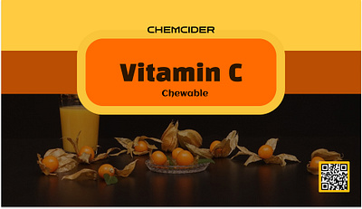 Vitamin-C Chewable Product Design for Pills Dark carton drug logo medical pack physical product product design