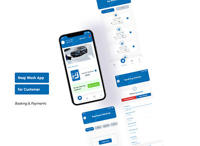 UI/UX Case Study for Car Wash Application branding figma mobile app ui