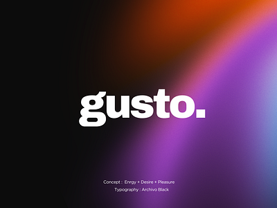 Gusto - Logo Design brand mark branding graphic design logo logo design logo designs