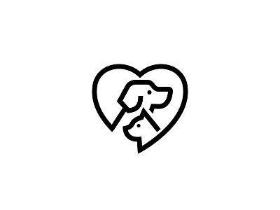 Absolute Love alex seciu animal logo branding cat logo dog logo heart logo linelogo logo designer pet logo