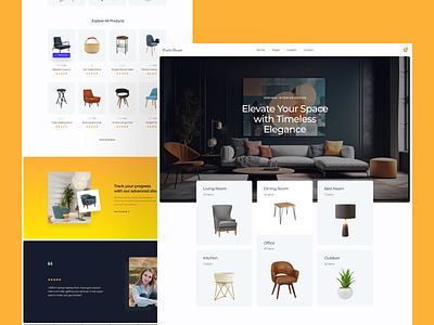 Furniture | WebUI | Single Landing Page digitaldesign furnituredesign furniturewebsite interiordesign minimalistdesign singlelandingpage userexperience userinterface webdesign webui