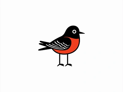 American Robin Logo american animal bird branding cartoon cute design emblem icon identity illustration kids logo mark mascot nature robin sports symbol vector