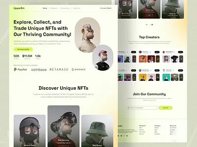 NFT Landing Page UI nft nft landing page nft landing page ui nft ui nft ui design nft website nft website ui nft website ui design nfts trading landing page