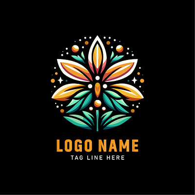 abstract flower illustration design branding graphic design illustration logo ui