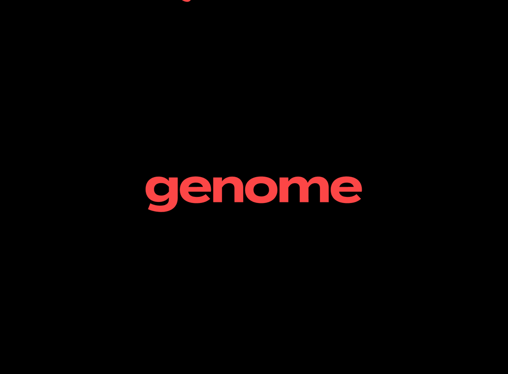 Genome Logo Animation animated logo animation brand identity creative fun genesis genetic genome gif logo minimalist motion graphics sperm spermatozoon