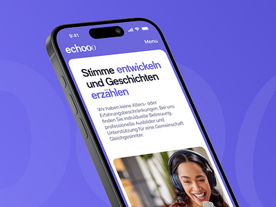 Echo Agency — Mobile Website agency branding design mobile podcast ui ux website