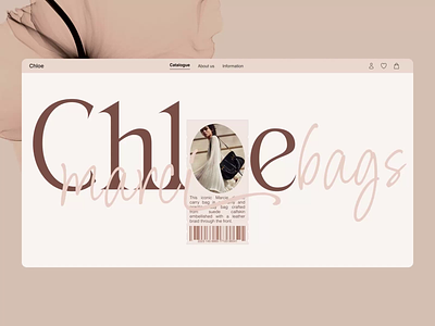 Online store Chloe animation design ui ux web