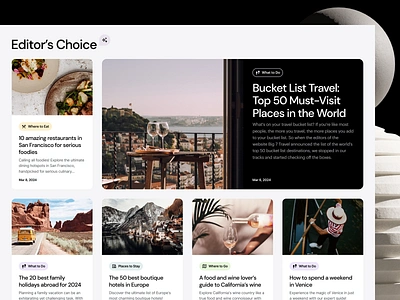 Travel Guider — Blog Design black blog design figma hotel landing landing page page restaurant travel ui web web design webdesign website white