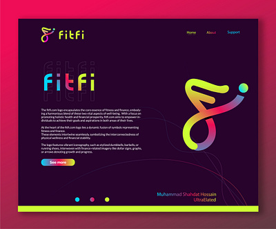 FitFi Logo. FIT Logo Design. FitFi logo branding design graphic design