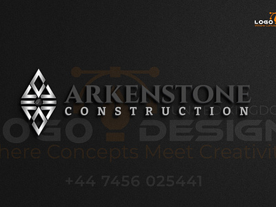 Arkenstone Construction branding businesscard businesscarddesign businesscards logo