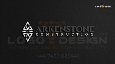 Arkenstone Construction branding businesscard businesscarddesign businesscards logo