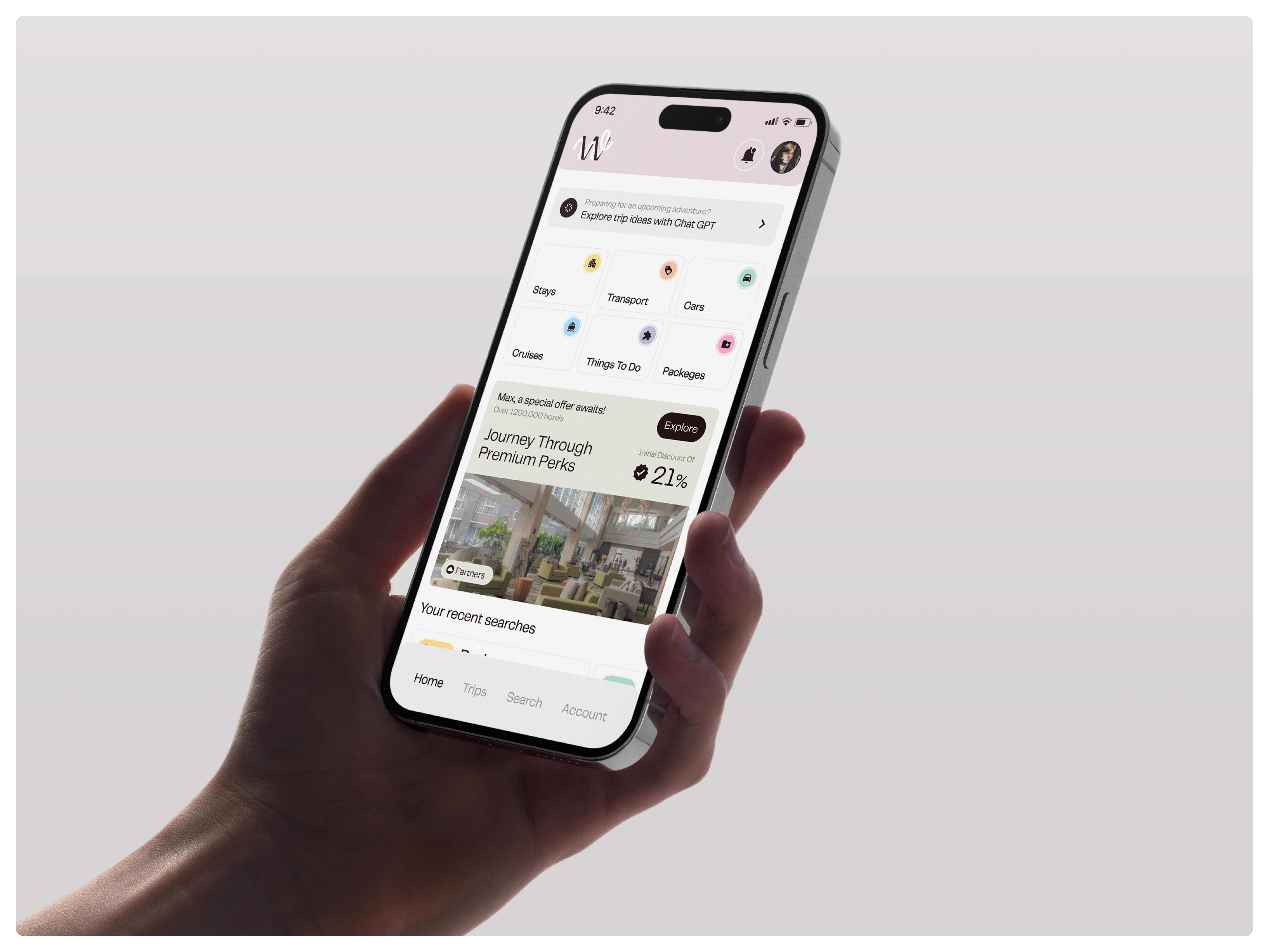 Wayfaro - Trip planner & travel deals ai assistant booking app branding category create trip flight logo planer tourism trip trip planer uxui