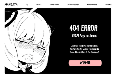 Daily ui day #008 404 Page Design 404error anime anya dailyui design designui desktop error manga pagenotfound pc presale return ui