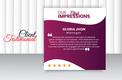 Client Testimonial graphic design