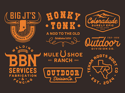 Western Badge Logo apparel badge badge design branding cattle brand clothing brand cowboy cowgirl illustration logo retro cartoon retro logo vintage logo western western clothing western food wild western