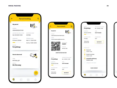 Parcel Delivery App figma interactive mobile app prototype ui ux