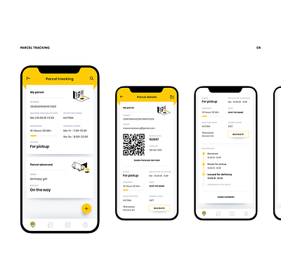 Parcel Delivery App figma interactive mobile app prototype ui ux