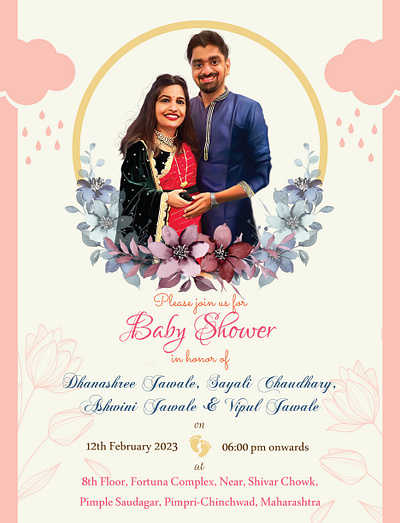 Wedding Invitation baby shower event invitation illustration invitation