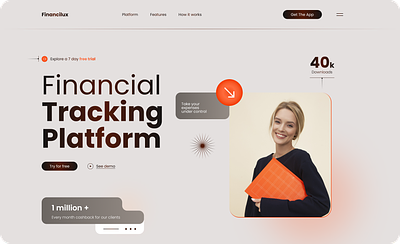 Financial Tracking Platform financial ui ux web webdesign
