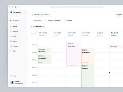 Great redesign for making tracking your work time a no-brainer design agency eleken product design saas saas design ui ui design ui ux design ux ux design
