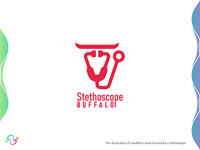 Stethoscope Buffalo Logo animal bison brand design brand designer buffalo bull diagnose doctor horn hospital logo design logo designer logo for sale logo idea logo inspiratoin logomark logotype medical stethoscope zzoe iggi