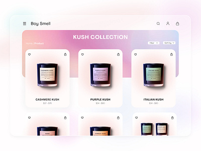 Boy Smells Website Redesign Concept ✨ scented candles ui website