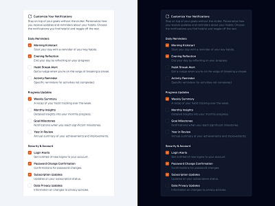 Notification Settings 🛎️ checkbox design minimal notification notifications saas ui web design